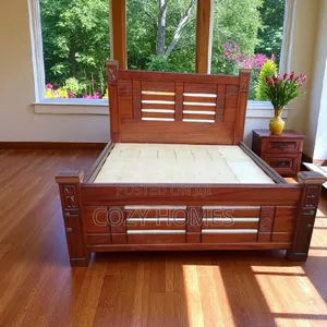 Bed, a Bespoke 5 by 6, All Wooden Queen Size Bed