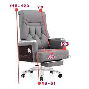 Footrest Reclining Boss Leather Office Seat