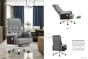 Footrest Reclining Boss Leather Office Seat