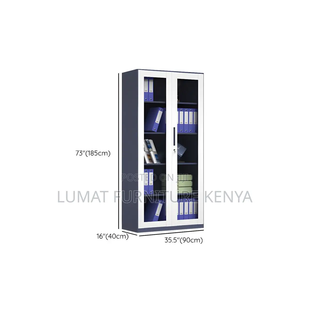 Premium Full Glass Filing Cabinet – Elegant Finish