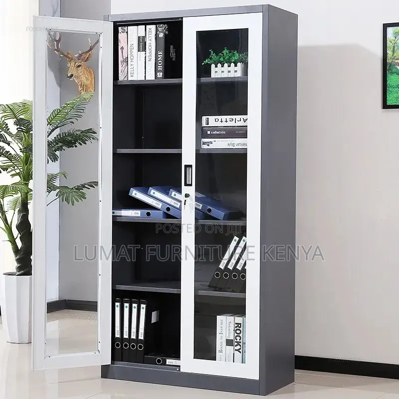 Premium Full Glass Filing Cabinet – Elegant Finish