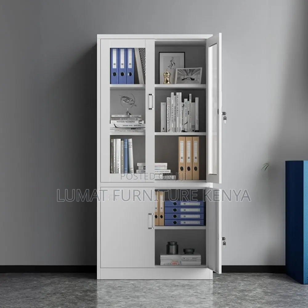 2-Door Half Glass Filing Cabinet – Office Storage