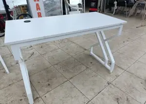 Modern White Double Metallic Table