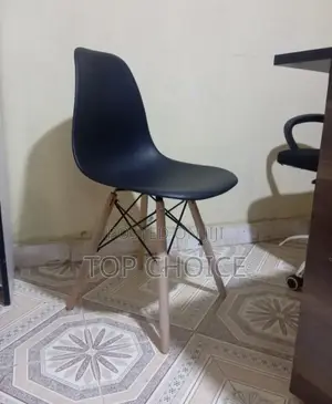 Pure Black Plastic Eames Chair