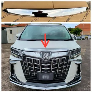 Front Bonnet Hood Chrome Garnish. For Toyota Alphard/Vellfire