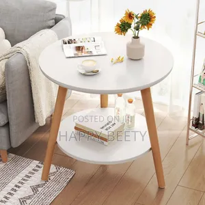 *Nordic Style Round Double Layer Coffee Table*