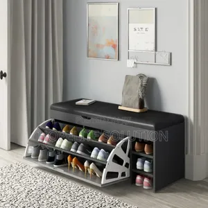 Bucket Flip Shoe Cabinet With Changing Stool