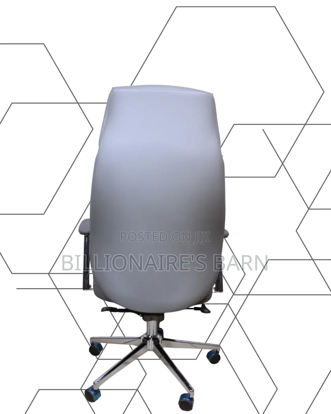 Grey Executive Leather Office Chair (Comfy) — Moving Fast