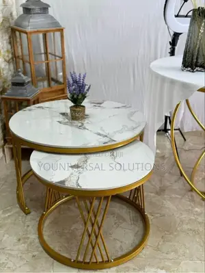 2in1 Pure Marble Nesting Table Modern Luxury