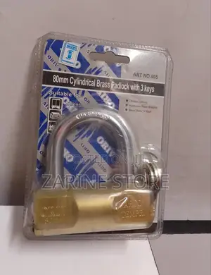 80mm Oriv Cylindrical Brass Padlock With 3 Keys Art No. 405 Arco Tempr