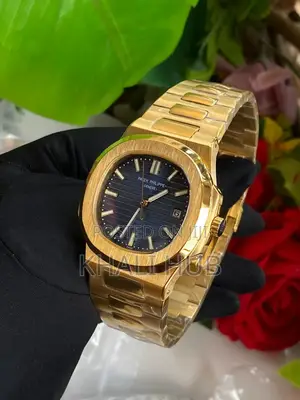 Patek Philippe Automatic Watch Patek Philippe Gold Black Dial Watch