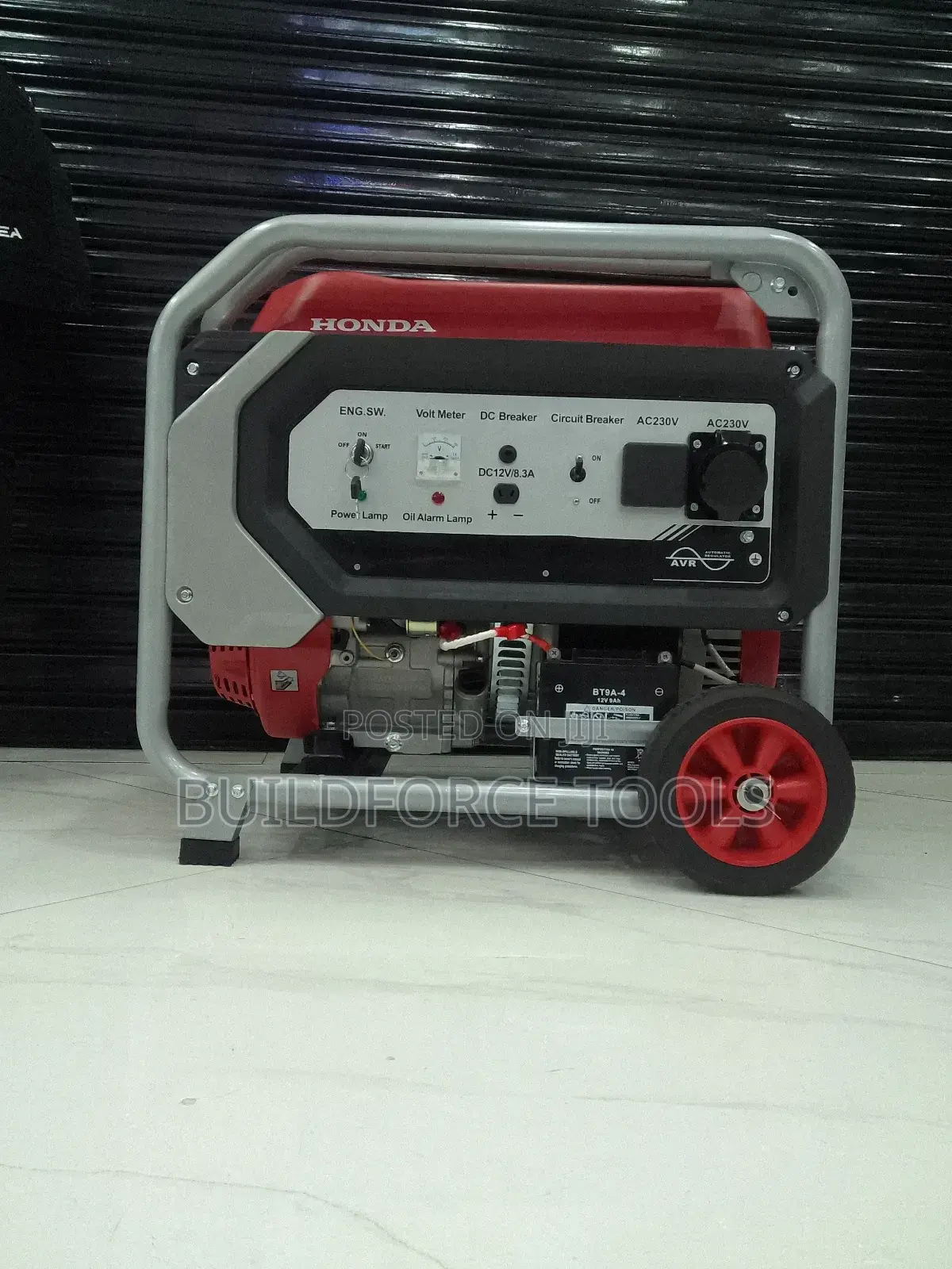 Honda 8.0kw 10kva Keystart Single Phase Generator