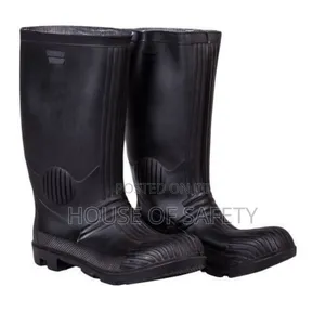 Heavy Black Duty Rubber Gumboots