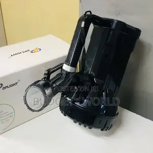 Durable 75 Wattz Big Size Black 100w Rechargeable Security Torch