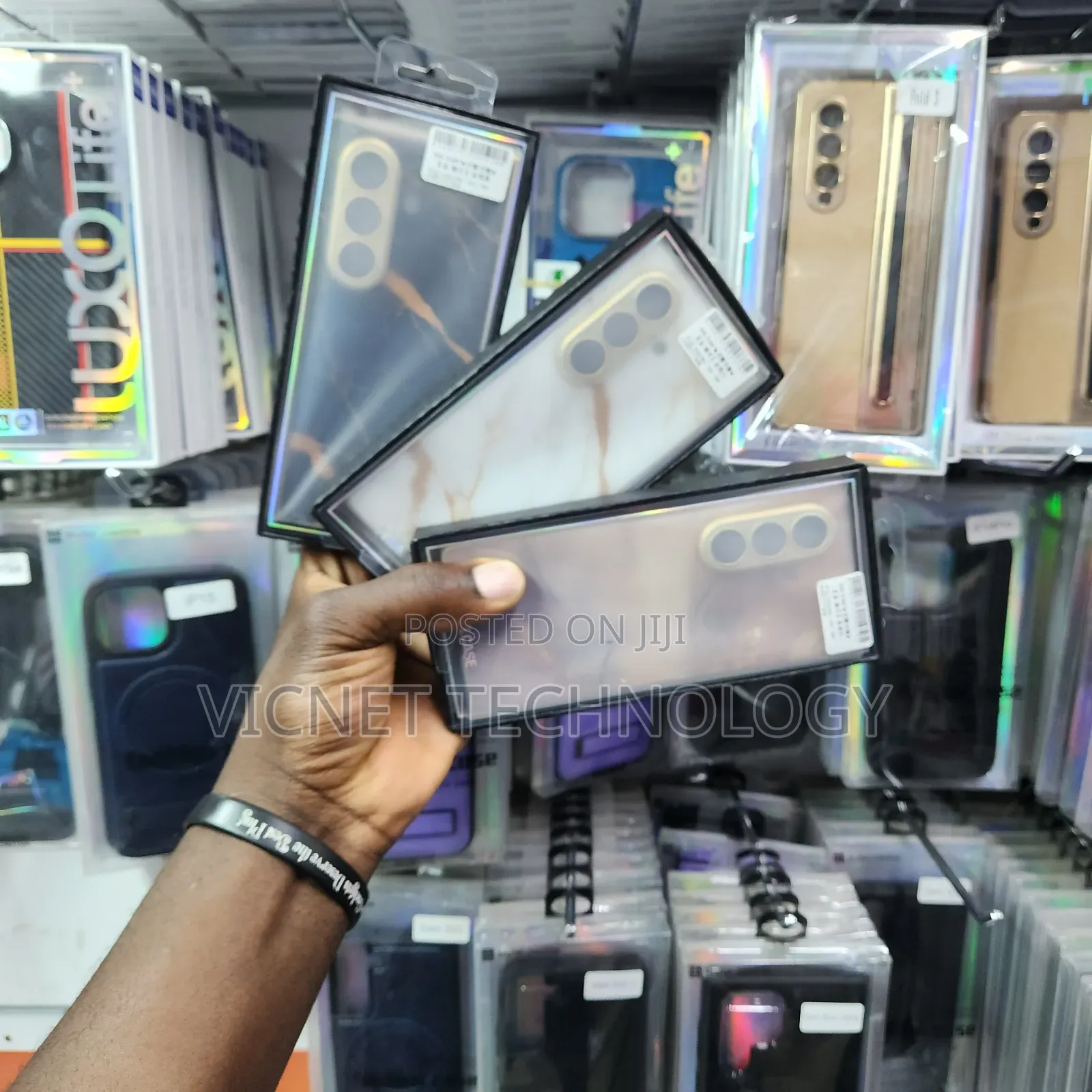 Samsung Galaxy Fold 3, 4, 5, 6, 7 Marble Case With Screen Protector