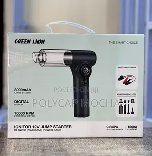 Green Lion Ignitor 12v Jump Starter | Blower | Vacuum | Power Bank