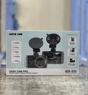 Green Lion Dash Cam Pro Front and Rear - Black