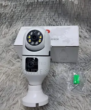 Double Lens Wifi Camera/V380 Dual Lens PTZ Bulb Ip Night Vision Camera