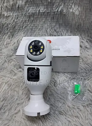 Smart Bulb 2 Lens Camera for Home Surveillance - Wired (Ac/Dc Adapter)