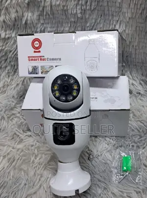 V380 PTZ Bulb Ip Night Vision Camera Dual Lens Ip Camera Security