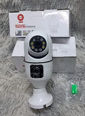V380 Dual Lens Indoor Ip Wifi Bulb Wifi Wireless CCTV Security Camera
