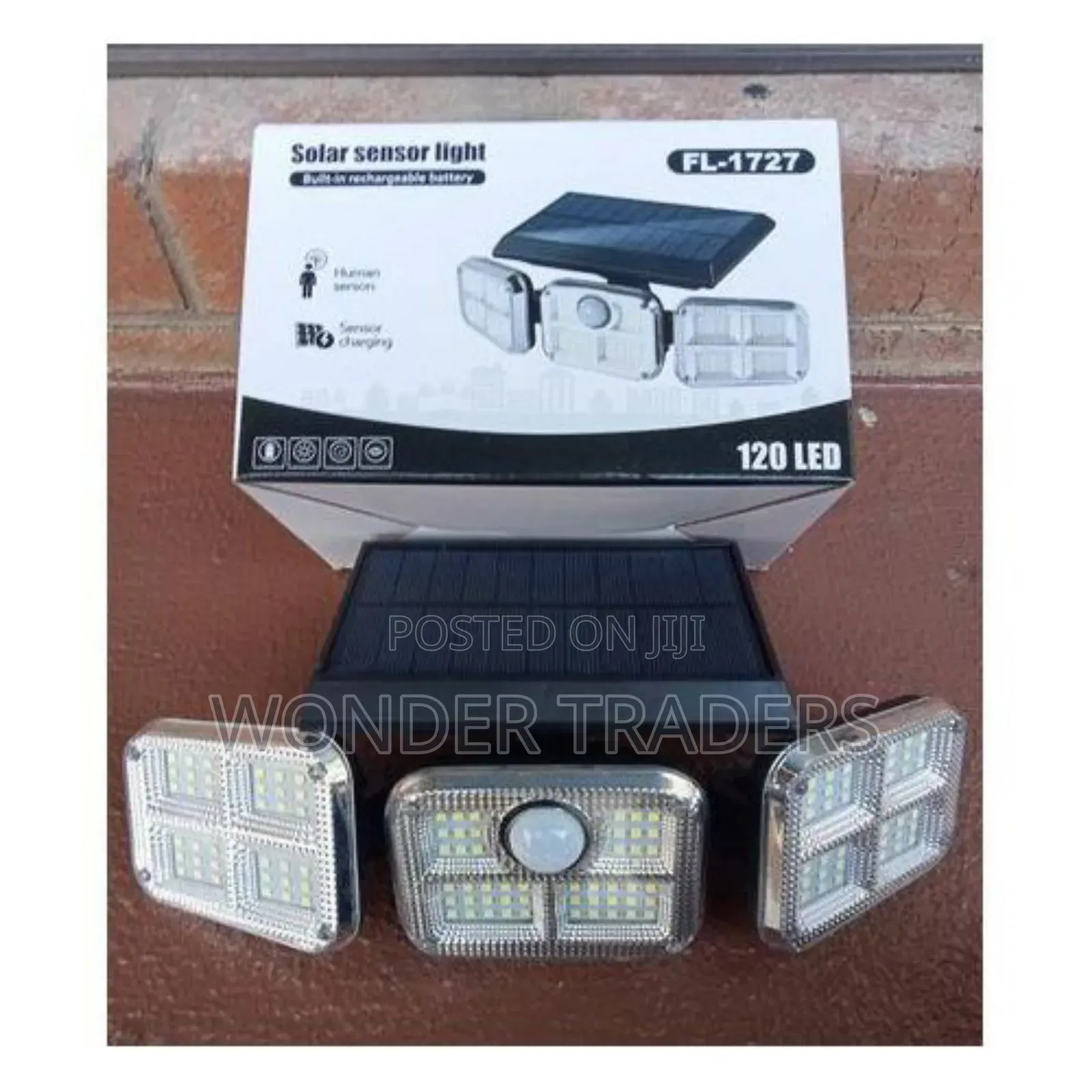 Solar Street Light 3 Heads Solar Lamp With Motion Sensor