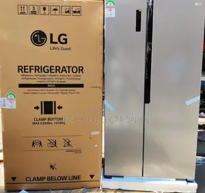 Lg Side by Side Fridge - 519 Litres No Frost Gc-Fb507pqam Top Freezer