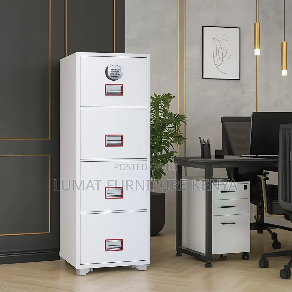 Secure 4-Drawers Fireproof Safe Box