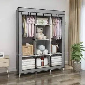Durable Wooden Wardrobe - 3 Columns (135×45×170cm) -