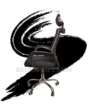 Imported Secretarial Mesh Chair | Headrest Support