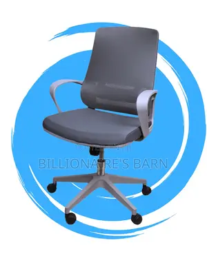 Imported Grey Ergonomic Mesh Office Chair — Smooth-Rolling Mobility