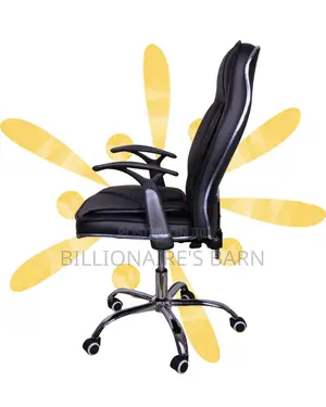 Executive Leather Office Chair | Modern Nylon Castors