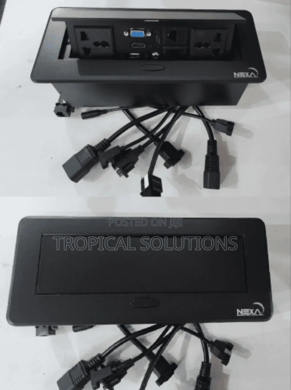 Sockets Black Pop Up Multifunction Socket With 2 Universal Sockets