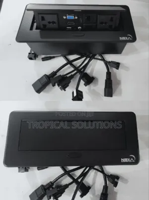 Sockets Black Pop Up Multifunction Socket With 2 Universal Sockets