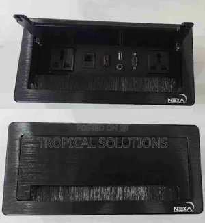 Sockets Black Pop Up Multifunction Socket With 2 Universal Sockets