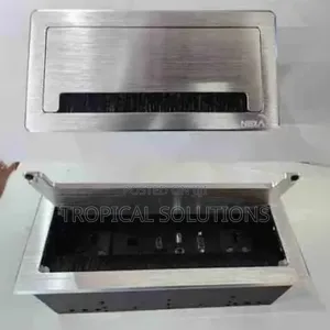 Silver Pop Up Multifunction Socket With 2 Universal Sockets 1vga