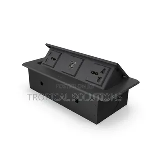 Black Flip Up Socket With 2 Universal Sockets