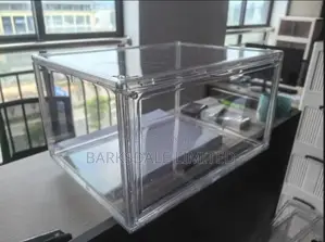 Organizer Shoe Box Stackable Clear Transparent Display Acrylic Plastic