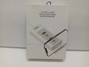 Power Socket Adapter 2x Type C 2x Usb 35w 4 Plugs