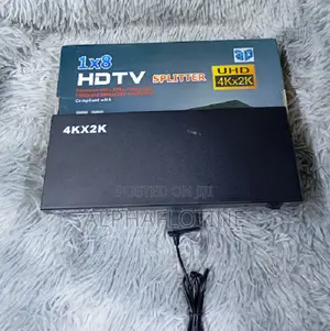  1×8 Hdmi Splitter Black Aluminum