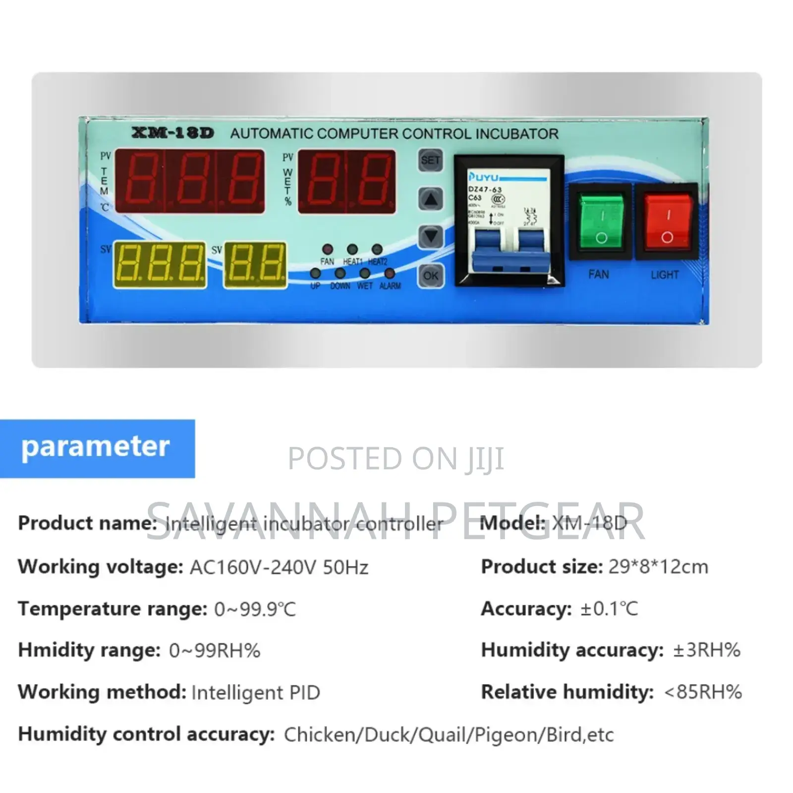Xm-18d Temperature Humidity Controller for Industrial Incubators