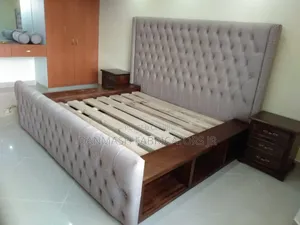 Elegant 6x6 Upholstered Bed With Storage
