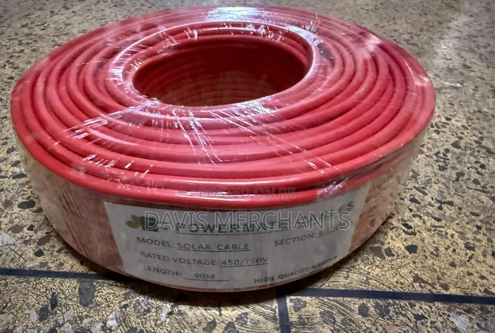 Solar Dc Cable 6mm Red 90m