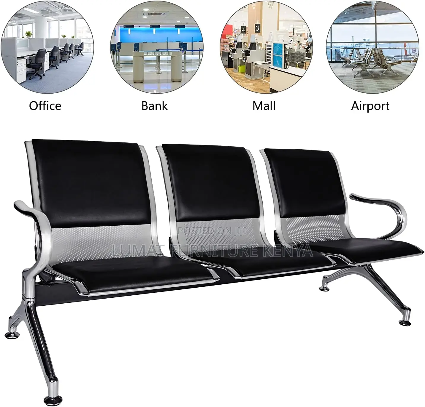 3 Link Office Waiting Bench