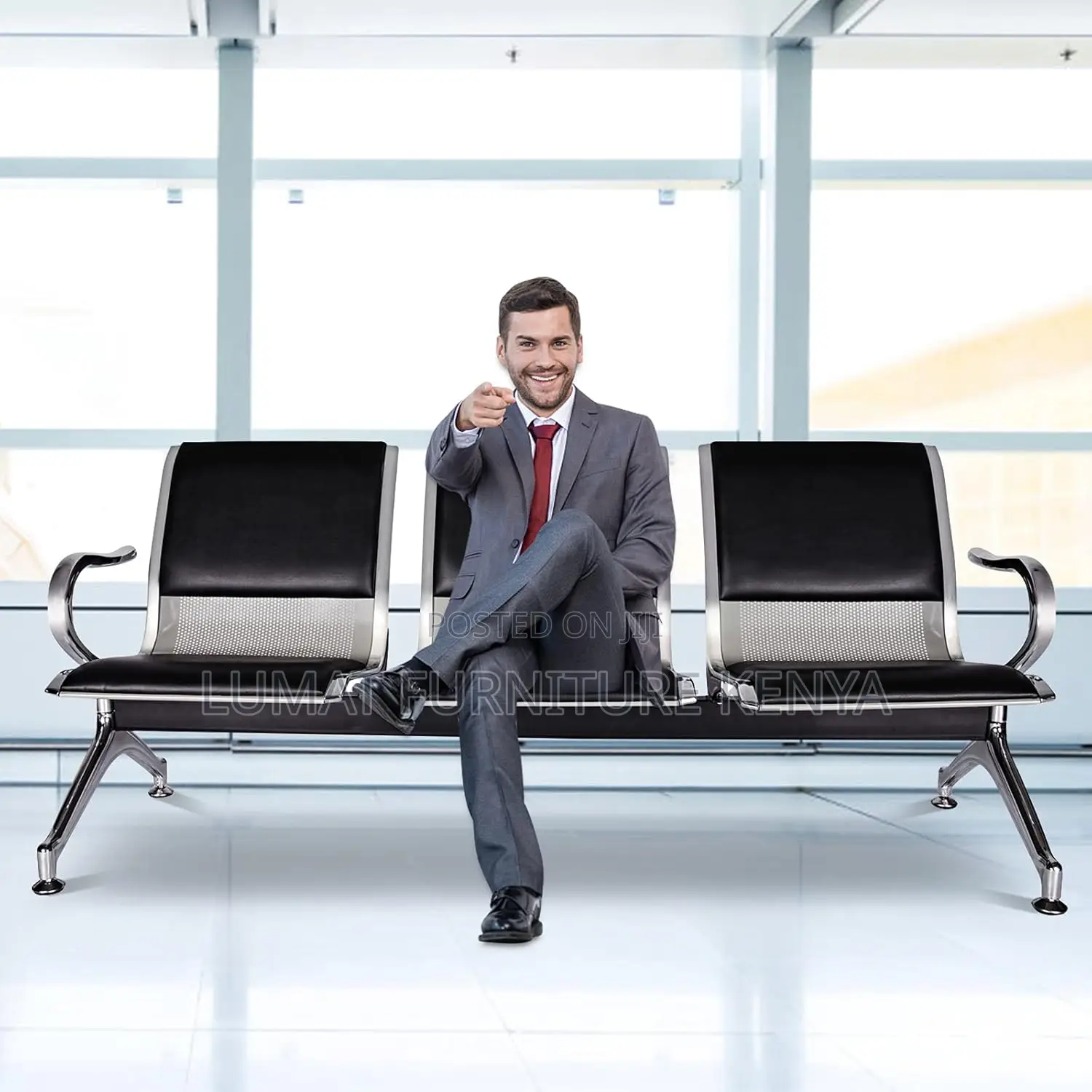 3 Link Office Waiting Bench