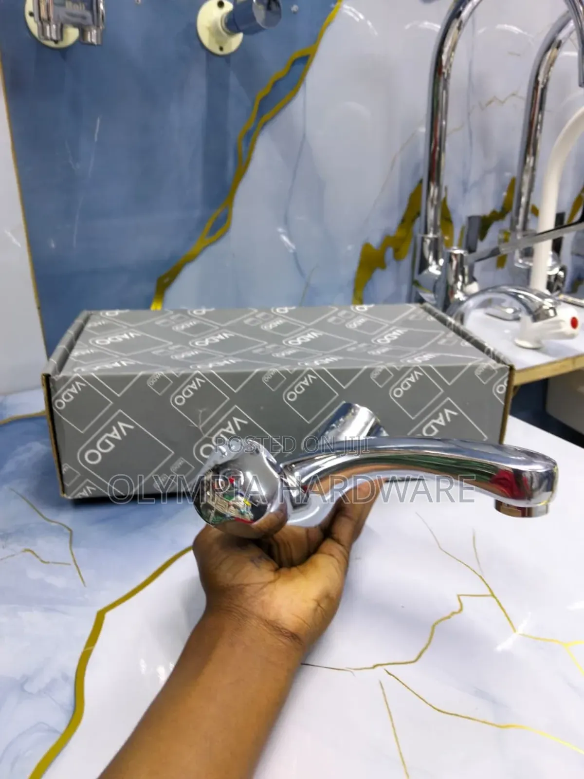 Vado Basin Mixer (Double Handle) Silver