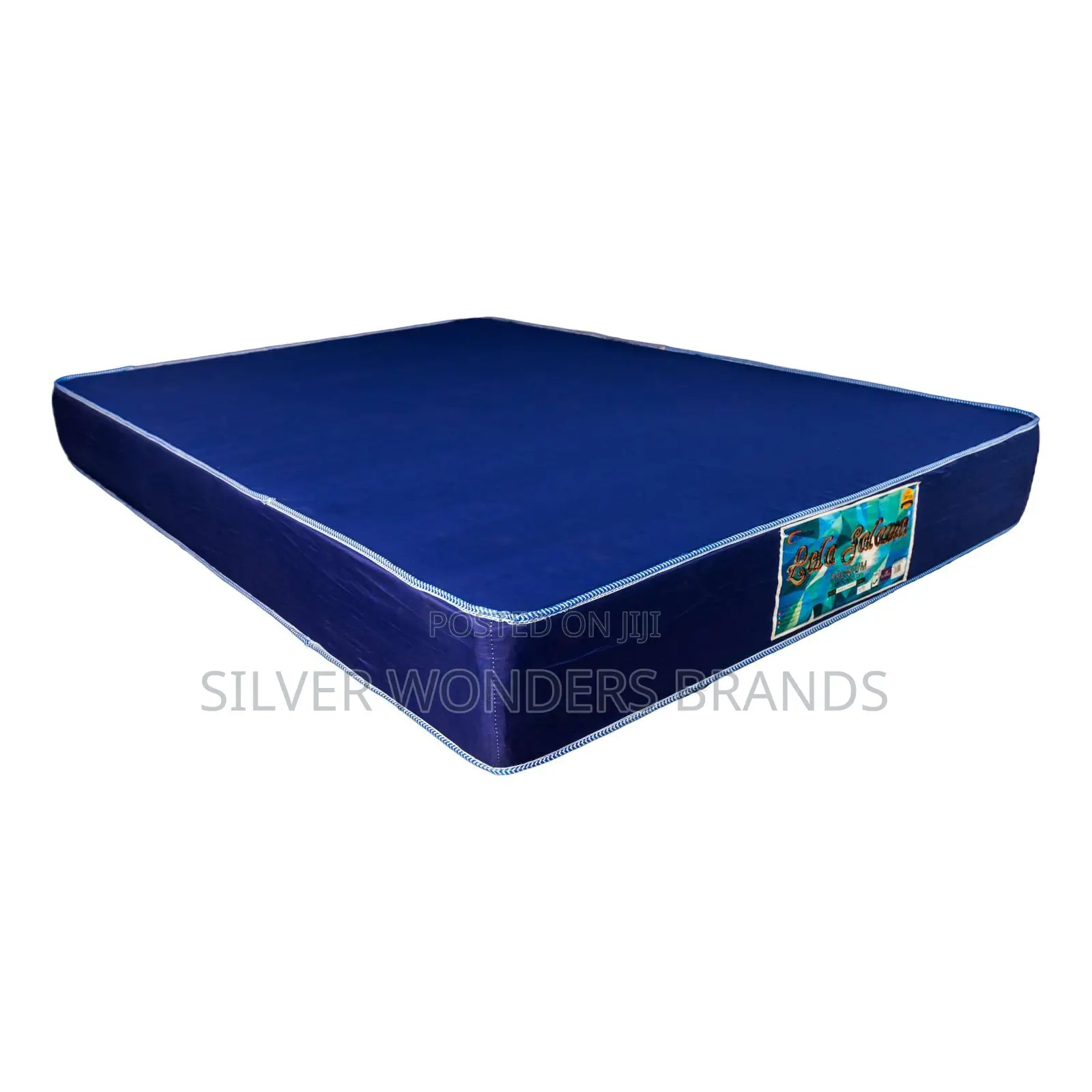 Lala Salama Mediumduty Blue Plain With Tapeedge Bobmil Foam 4x6x8''