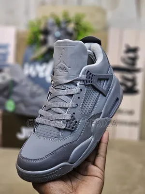 Jordan 4"White Cement " 1st Leather