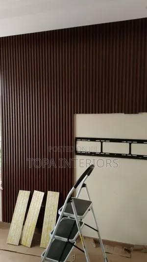 Dark Brown Wall Decor Fluted Wall Panels Supply Only