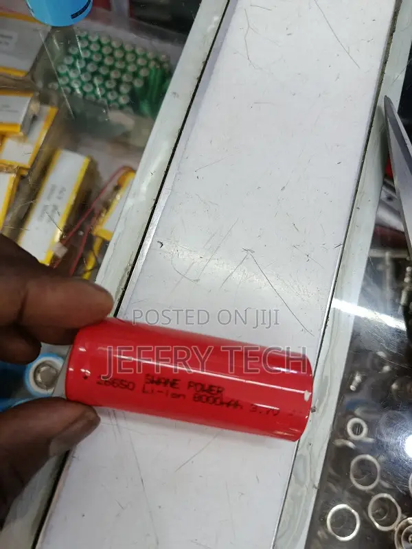 26650 Batteries: 3.7v 8000mah Flat Top Lithium-Ion Cell in Blue, Red,